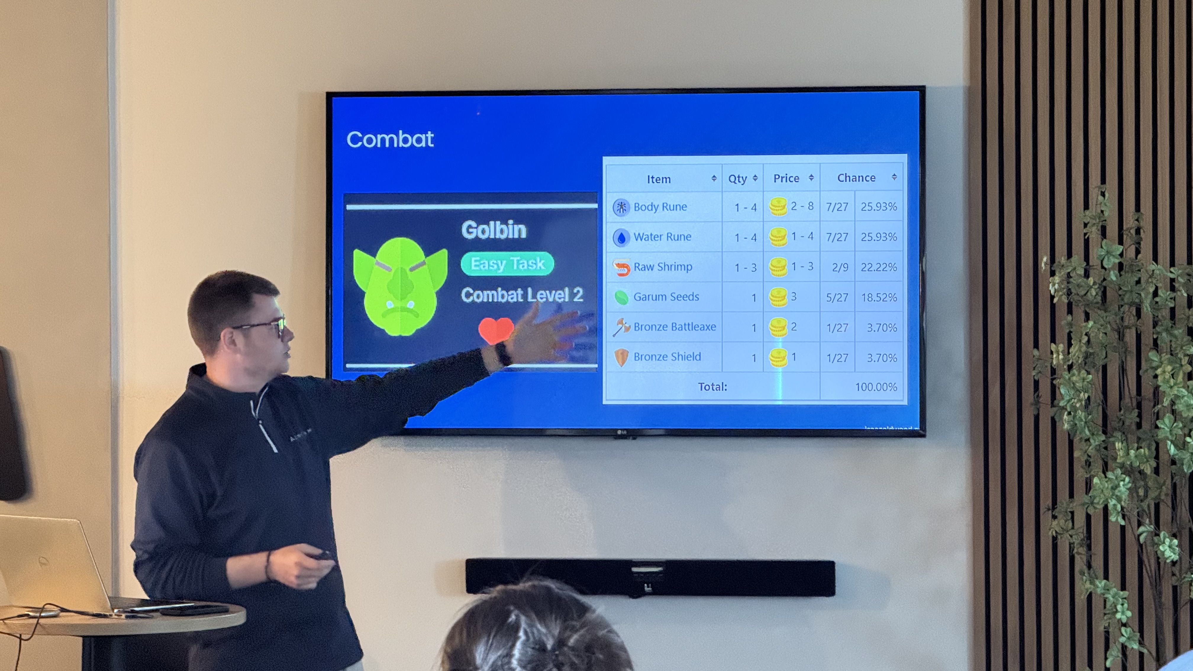 Me on stage giving a talk